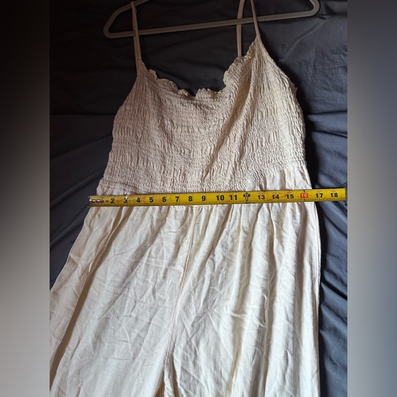 H&M Cream Sweatpants Romper Jumpsuit Relaxed Fit Joggers Size XXL - Picture 7 of 7